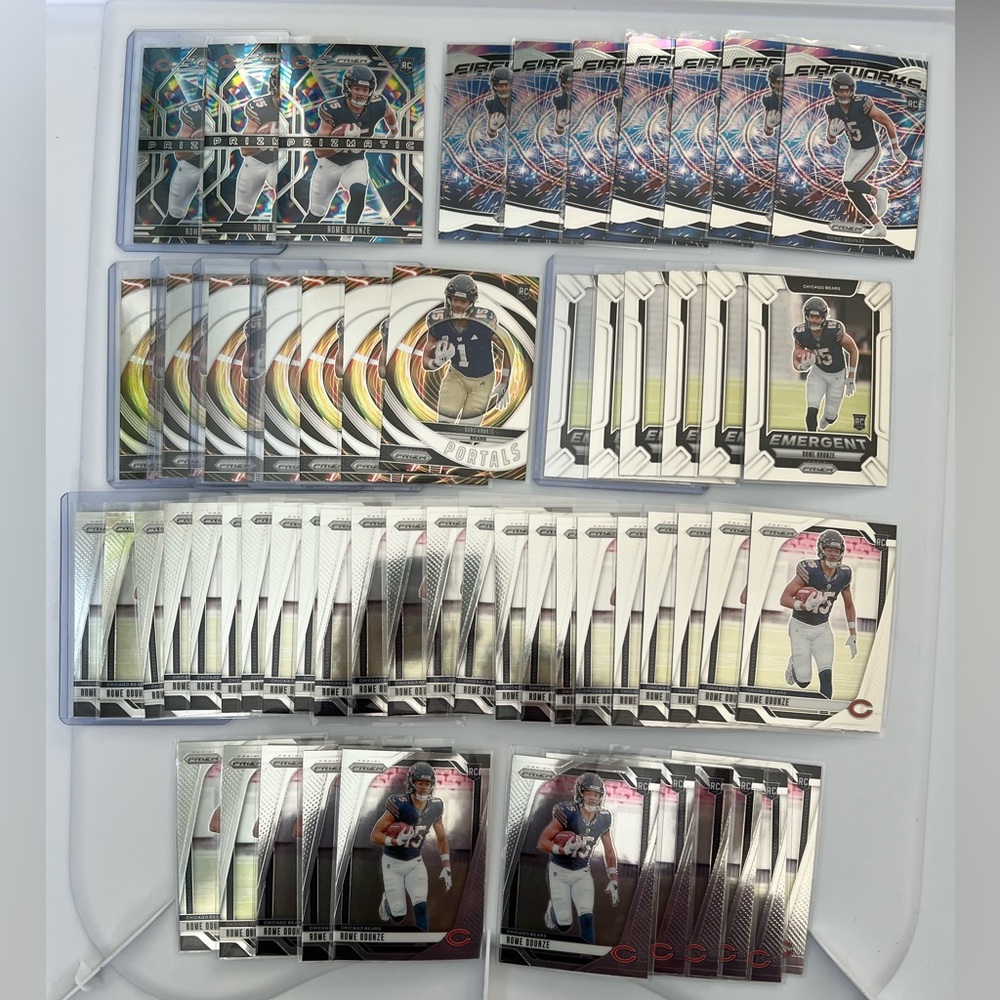 2024 Rome Odunze Panini Prizm Rookie Lot of 57 Cards